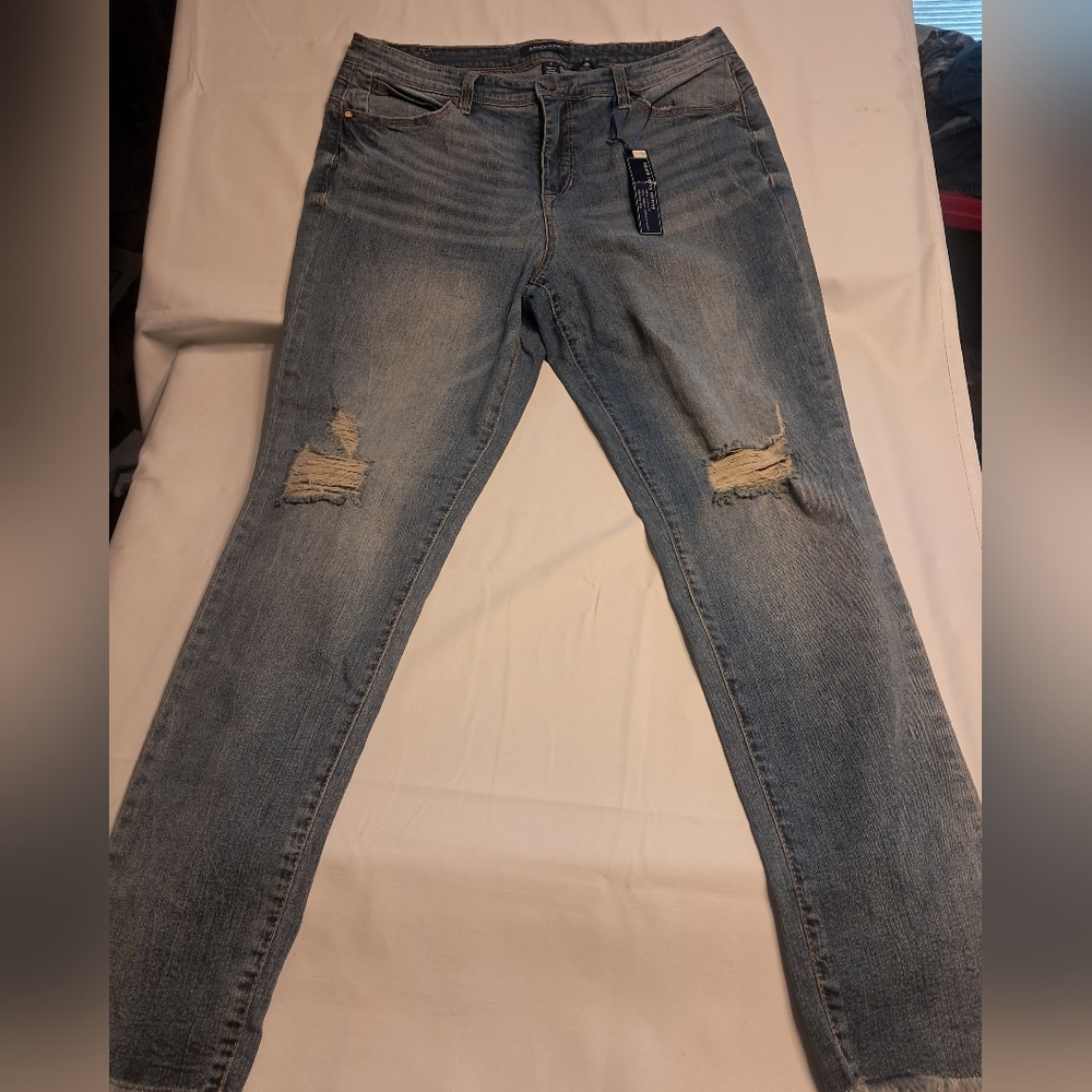 Bandolino Light Blue Distressed Skinny Jeans